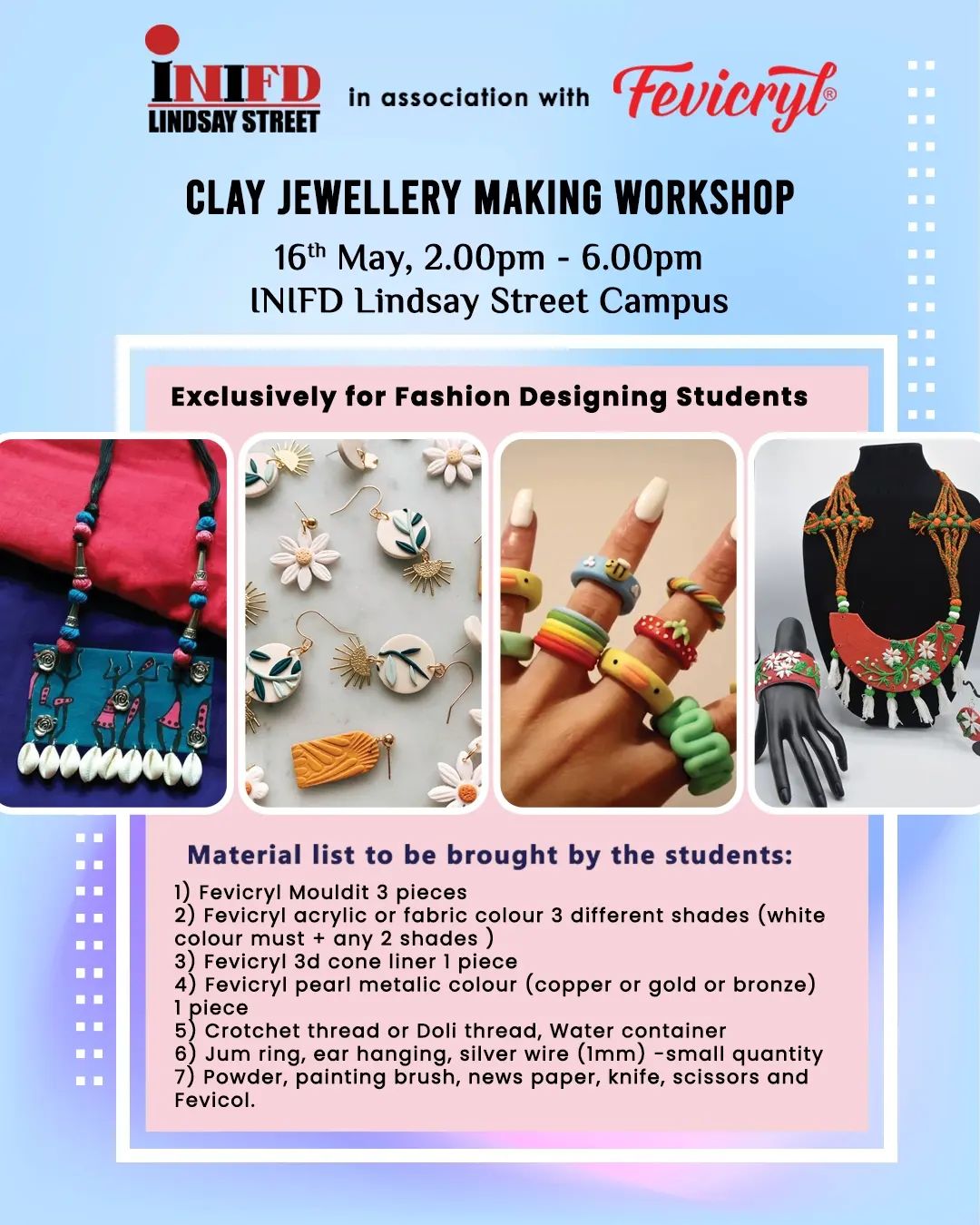 Clay Jewellery Making Workshop